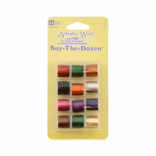 Buy-The-Dozen Artistic Wire 24 Gauge/0,51mm 5yd/4,5m/spole 12pack