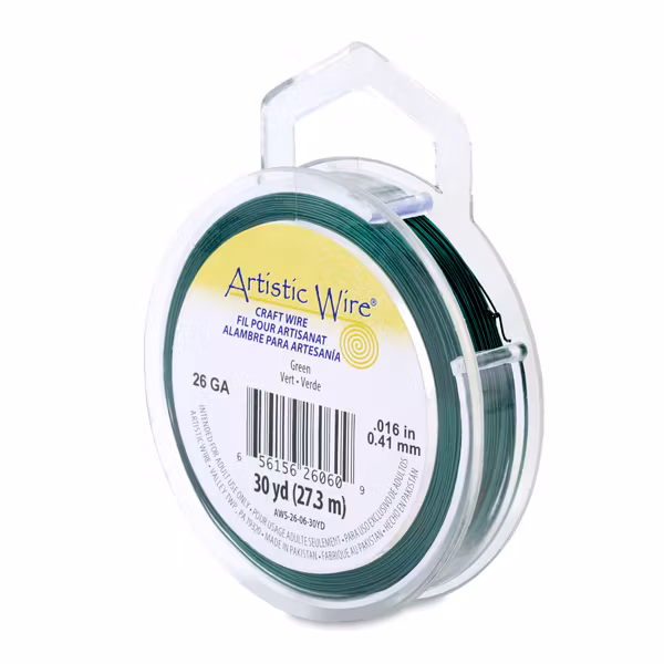 Green Artistic Wire 26 Gauge/0,41mm 30yd/27,4m