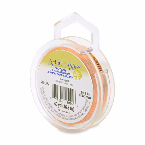 Bare Copper Artistic Wire 28 Gauge/0,32mm 40yd/36,5m