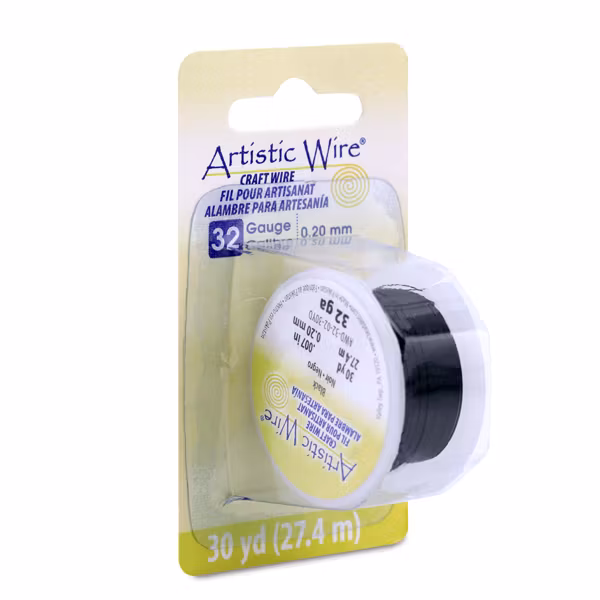 Black Artistic Wire 32 Gauge/0,20mm 30yd/27,4m