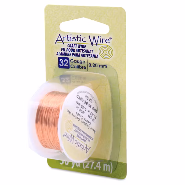 Bare Copper Artistic Wire 32 Gauge/0,20mm 30yd/27,4m