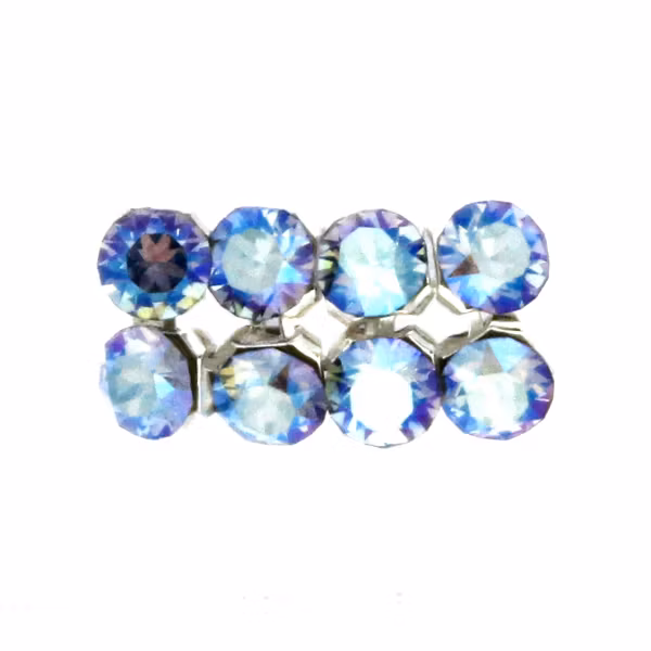 Light Sapphire Shimmer Silverfärgad metall 40001 Crystal Mesh 3mm 8st