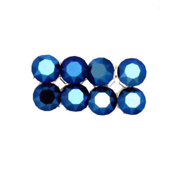 Crystal Metallic Blue Silverfärgad metall 40001 Crystal Mesh 3mm 8st