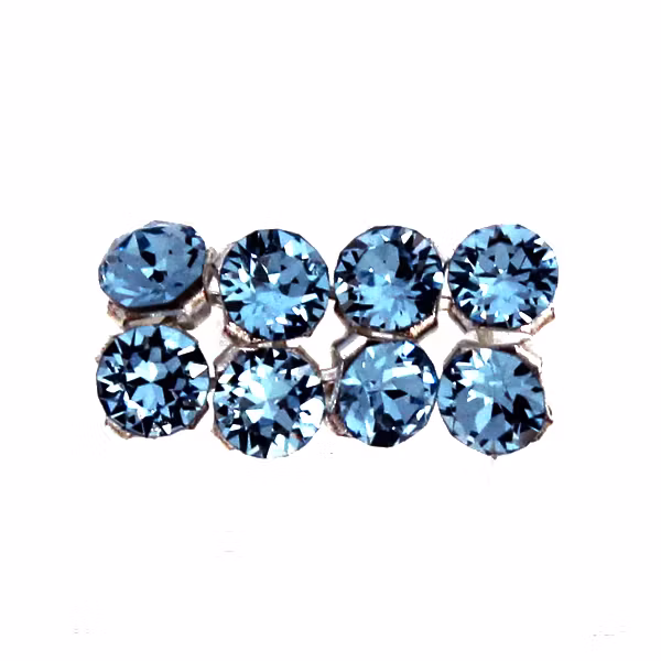 Aquamarine Silverfärgad metall 40001 Crystal Mesh 3mm 8st
