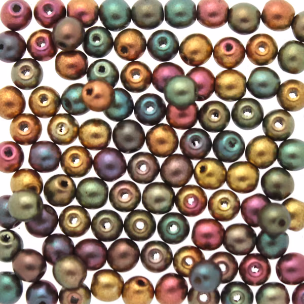 Purple Iris Gold Runda/Druks 3mm 100st