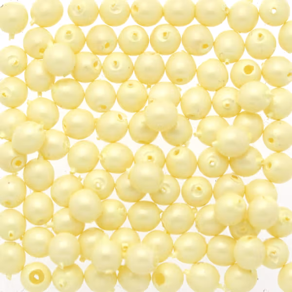 Shiny Pastel Yellow Vaxade Runda/Druks 3mm 100st