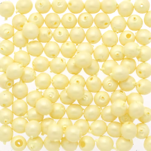 Shiny Pastel Yellow Vaxade Runda/Druks 3mm 100st