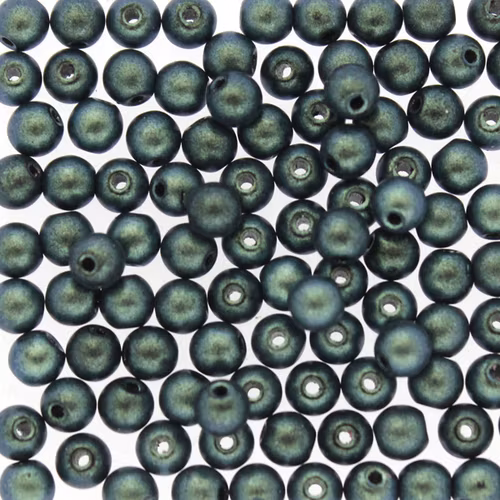 Polychrome Aqua Teal Runda/Druks 4mm 100st