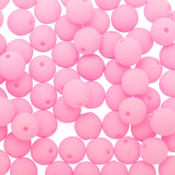 Bondeli Pink Runda/Druks 6mm 50st
