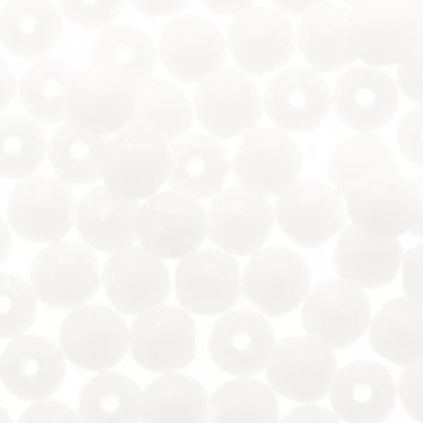 Opaque White Runda/Druks 6mm 50st