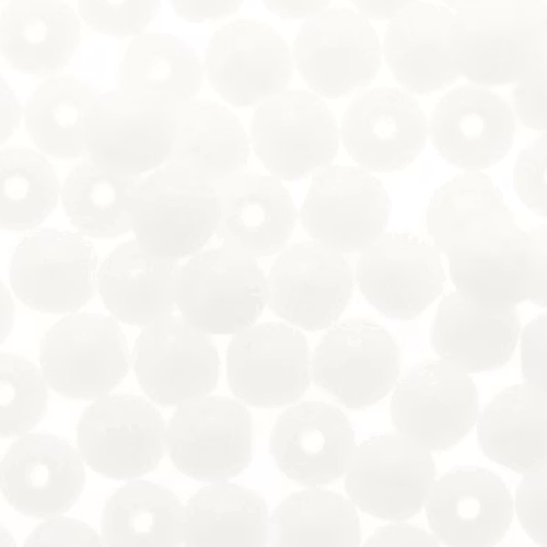 Opaque White Runda/Druks 6mm 50st