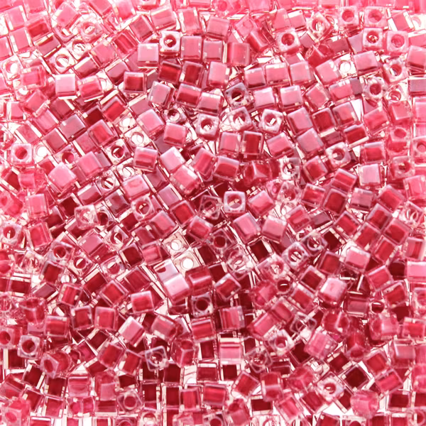 Carnation Pink Lined Crystal SB18-0208 Miyuki 1,8mm Cube 10g