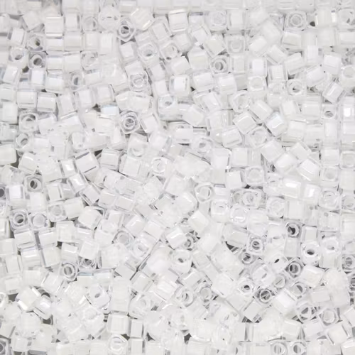 White Lined Crystal SB18-1104 Miyuki 1,8mm Cube 10g