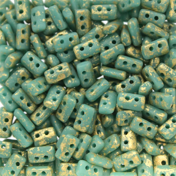 Opaque Green Turquoise Gold Splash Mat Piros 5g