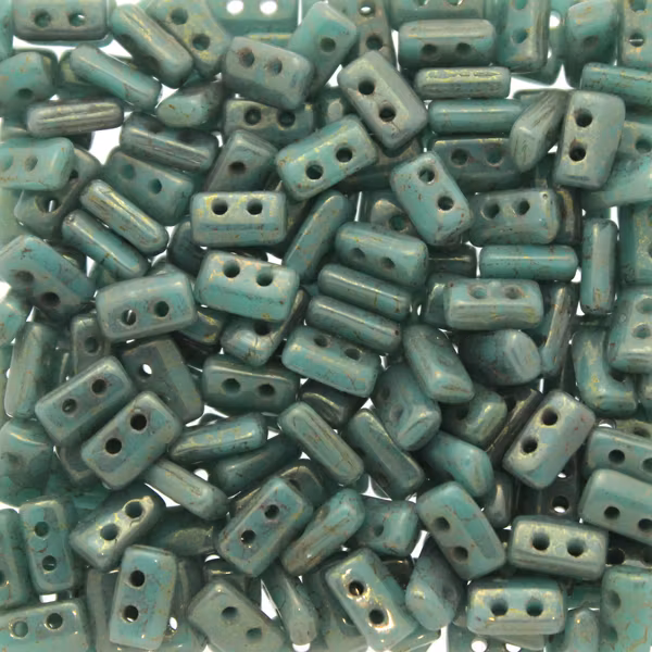 Opaque Green Turquoise Copper Picasso Piros 5g