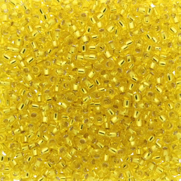 Silverlined Yellow 11-0006 Miyuki Seedbeads 11/0 10g