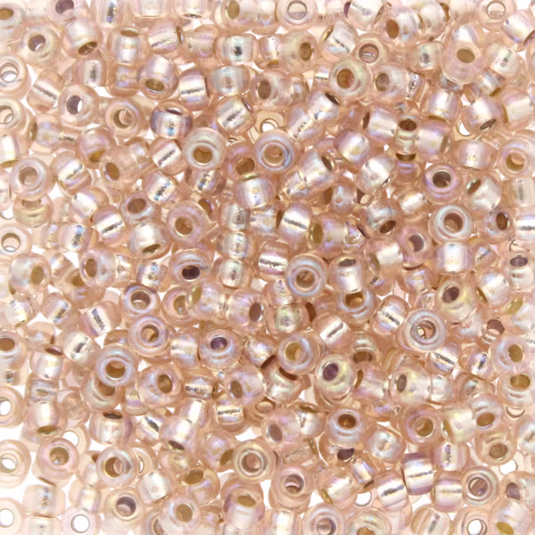 Silverlined Light Blush AB 8-1023 Miyuki Seedbeads 8/0 10g