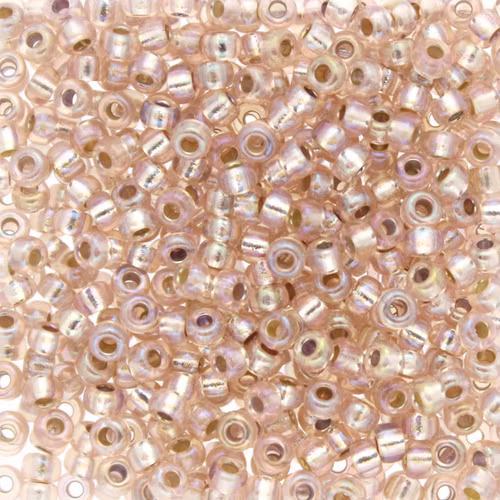 Silverlined Light Blush AB 8-1023 Miyuki Seedbeads 8/0 10g