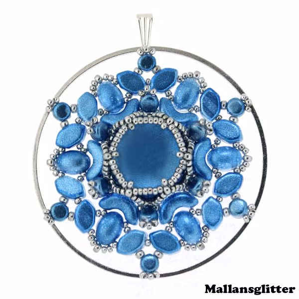 Blue Raspberry/Silver Capasko Slushy Hänge Kit (EJ MÖNSTER ENDAST PÄRLOR)