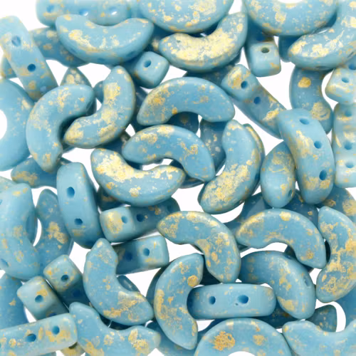 Opaque Turquoise Gold Splash Arcos 5g
