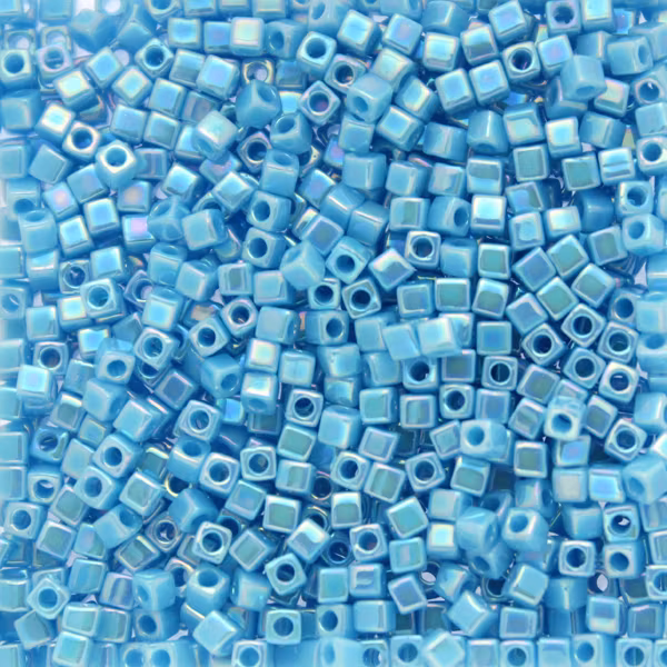 Opaque Turquoise Blue AB SB18-0482 Miyuki 1,8mm Cube 10g
