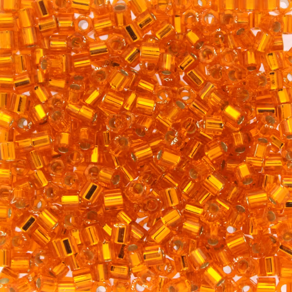Silverlined Orange 8C-0008 Miyuki Seedbeads 8/0 Hex cut 10g