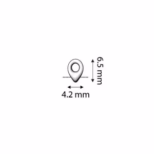 Cymbal Kolympos Silverpläterad 6,5x4,2mm 2st