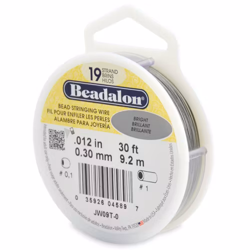 Brigt Smyckeswire Plastad Wire 19 Strand Beadalon 0,3mm 9,2m