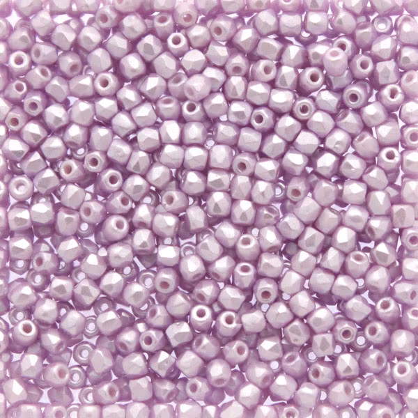 Alabaster Pastel Light Rose Fire Polish TRUE 2mm 50st