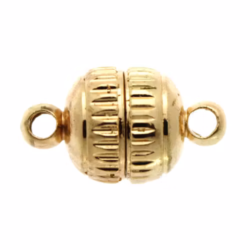 Magnetlås Randig Rund Ljust Roséguldfärgat 8x13mm 1st
