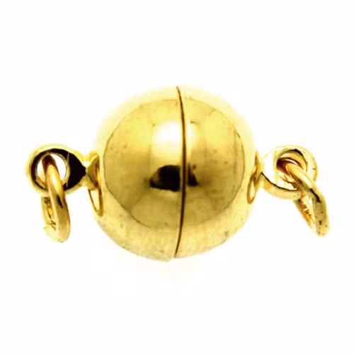 Magnetlås Slät Med Ringar Guldfärgat 10x17mm 1st