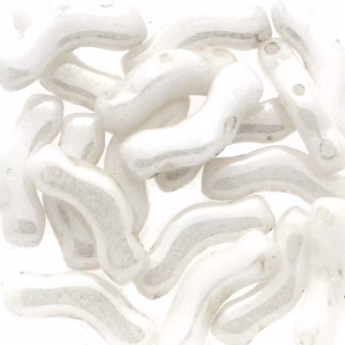 Opaque White Luster Bridge Beads 5g