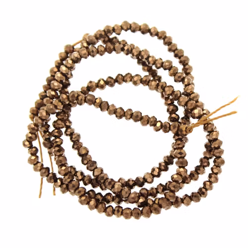 Metallic Bronze Facetterade Rondeller / Abacus 1,5x2mm