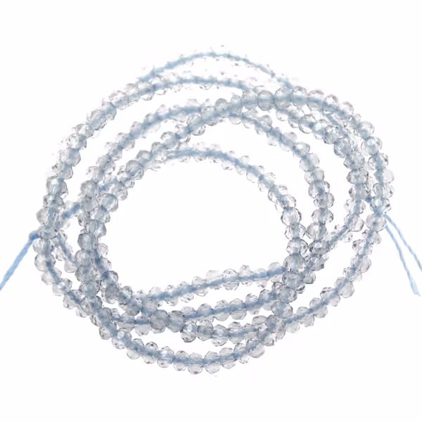 Light Sapphire Luster Facetterade Rondeller / Abacus 1,5x2mm
