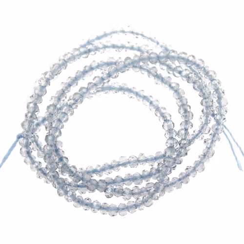 Light Sapphire Luster Facetterade Rondeller / Abacus 1,5x2mm