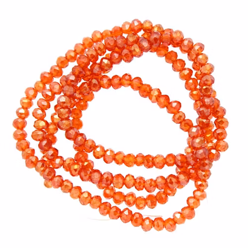 Transparent Hyacinth Luster Facetterade Rondeller / Abacus 2x3mm ca195st