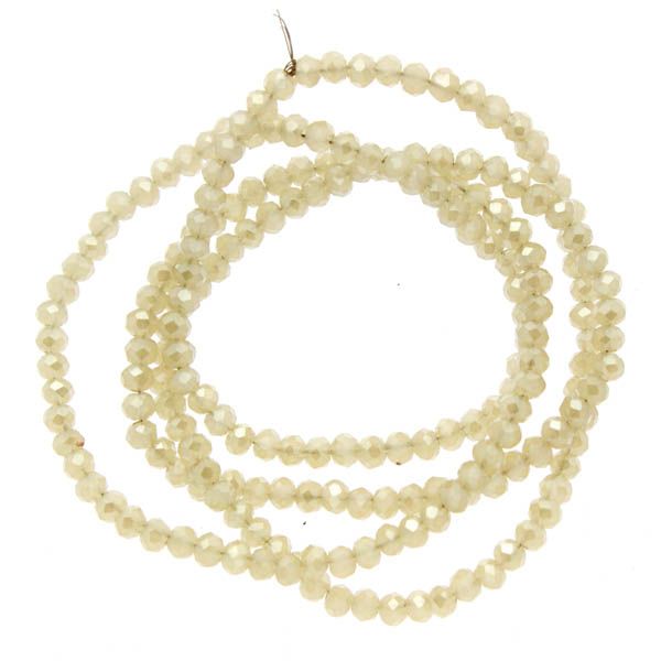 Sand Opal Luster Facetterade Rondeller / Abacus 2x3mm ca195st