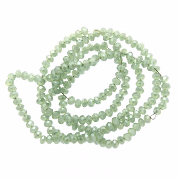 Green Aqua Opal Luster Facetterade Rondeller / Abacus 2x3mm ca195st