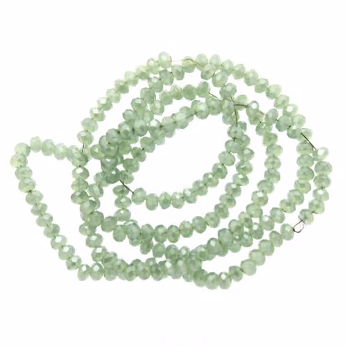 Green Aqua Opal Luster Facetterade Rondeller / Abacus 2x3mm ca195st