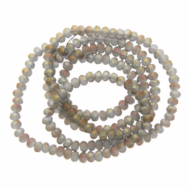 Crystal Gold/Purple Luster Mat Facetterade Rondeller / Abacus 2x3mm ca195st