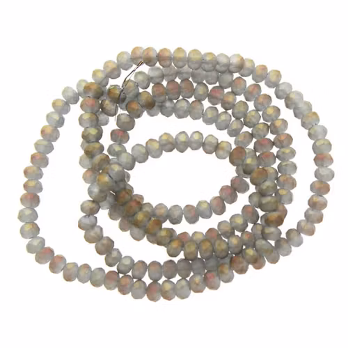 Crystal Gold/Purple Luster Mat Facetterade Rondeller / Abacus 2x3mm ca195st