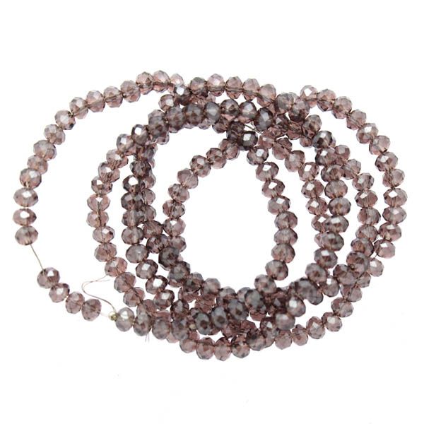 Transparent Amethyst Luster Facetterade Rondeller / Abacus 2x3mm ca195st
