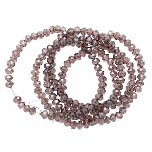 Transparent Amethyst Luster Facetterade Rondeller / Abacus 2x3mm ca195st