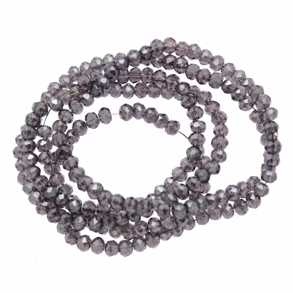 Transparent Purple Luster Facetterade Rondeller / Abacus 2x3mm ca195st