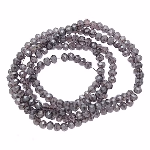 Transparent Purple Luster Facetterade Rondeller / Abacus 2x3mm ca195st