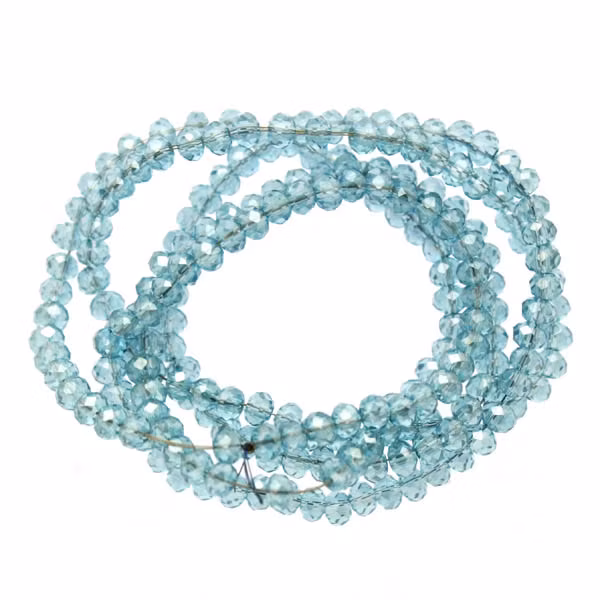 Transparent Light Blue Luster Facetterade Rondeller / Abacus 2x3mm ca195st