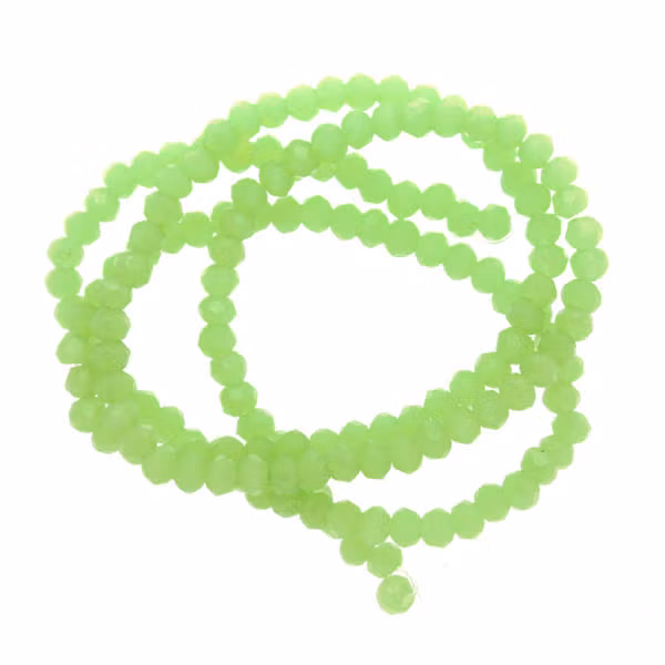 Chrysolite Opal Facetterade Rondeller / Abacus 2x3mm ca150st