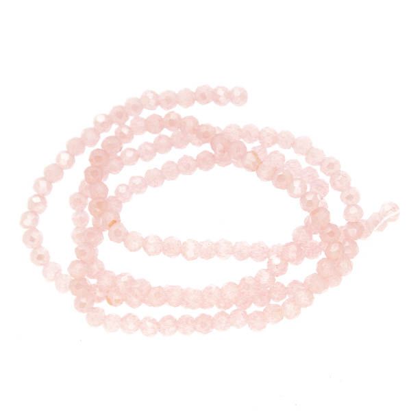 Rose Opal Facetterade Rondeller / Abacus 2x3mm ca150st