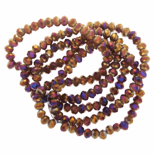Amethyst Opal Purple Luster Facetterade Rondeller / Abacus 2x3mm ca175st