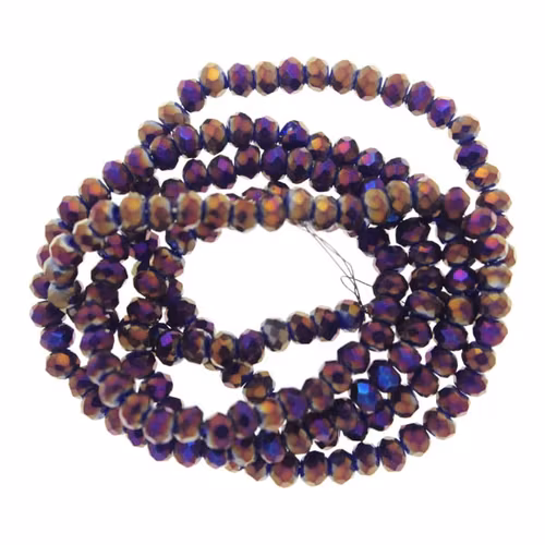 Cobalt Opal Purple Luster Facetterade Rondeller / Abacus 2x3mm ca175st
